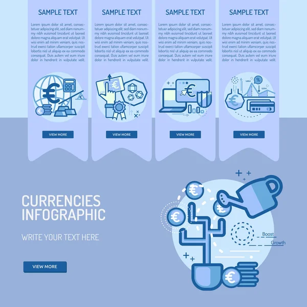 Інфографіки валют дизайн — стоковий вектор
