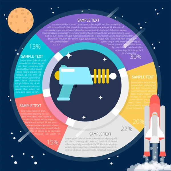 Uzaylı av tüfeği diyagramı Infographic