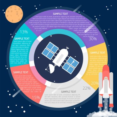 Uydu diyagramı Infographic