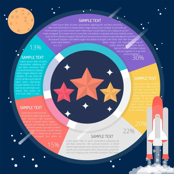 Hvězda Diagram infografika — Stockový vektor