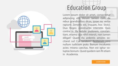 Eğitim grubu kavramsal afiş