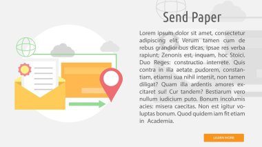 Kağıt kavramsal afiş göndermek