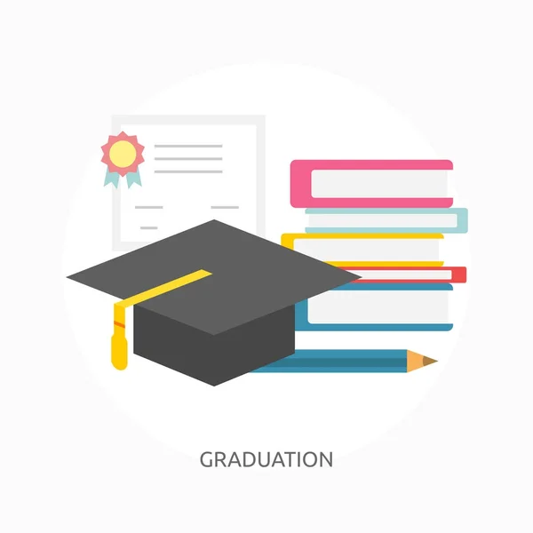 Conception conceptuelle de la graduation — Image vectorielle