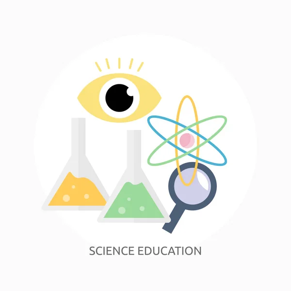 Bilim eğitim kavramsal tasarım — Stok Vektör