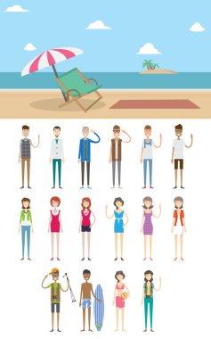 Plaj arka plan ve karakter kavramı