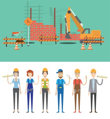 İnşaat arka plan ve karakter kavramı