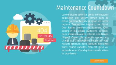 Bakım geri sayım kavramsal afiş