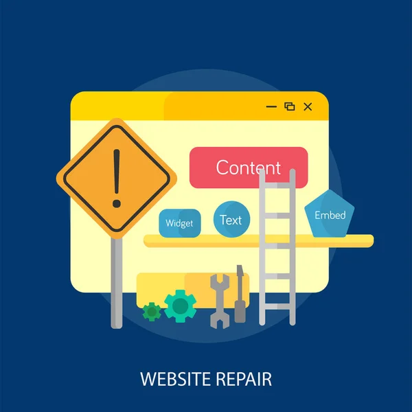 Conception conceptuelle de réparation de site Web — Image vectorielle