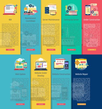 Web bakım dikey Banner kavramı