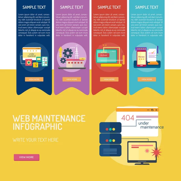 Infografiken zur Webwartung — Stockvektor