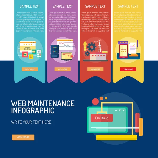 Web Maintenance Infographics — Stock Vector