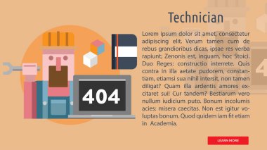 Teknisyen tasarım kavramsal afiş