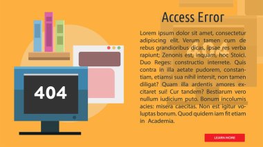 Erişim hatası kavramsal afiş