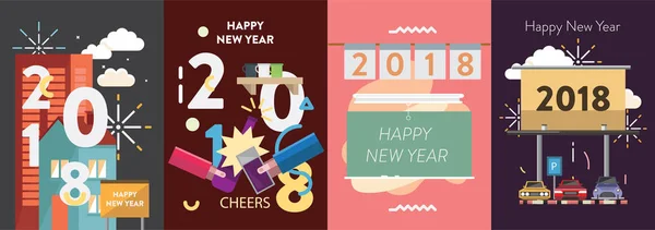 Poster Happy New Year — Stock Vector