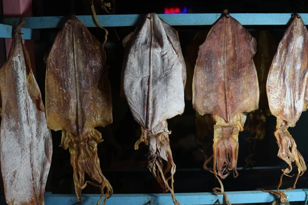 Kurutulmuş Kalamar Yogyakarta Endonezya Gıda Asya Gıda — Stok fotoğraf