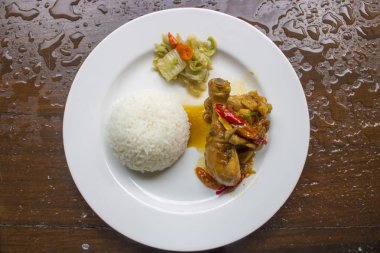 Tavuk soya sosu ile pirinç, tavuk yiyecek, Endonezya gıda | Asya gıda