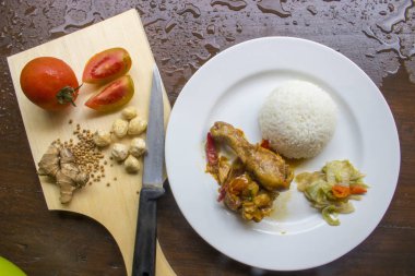 Tavuk soya sosu ile pirinç, tavuk yiyecek, Endonezya gıda | Asya gıda