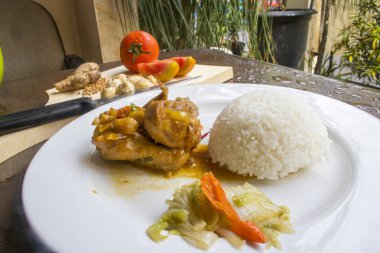 Tavuk soya sosu ile pirinç, tavuk yiyecek, Endonezya gıda | Asya gıda