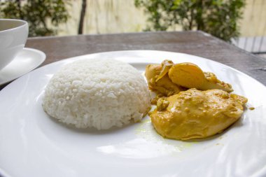 Yumurta soya sosu, tavuk soya sosu, Opor Ayam, tavuk suyu, Endonezya gıda | Assian gıda