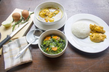 Yumurta soya sosu, tavuk soya sosu, Opor Ayam, tavuk suyu, Endonezya gıda | Assian gıda