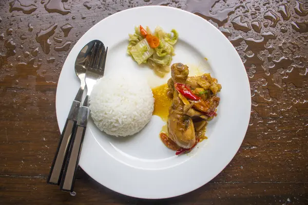 Tavuk soya sosu ile pirinç, tavuk yiyecek, Endonezya gıda | Asya gıda