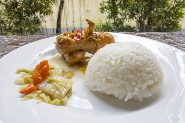 Tavuk soya sosu ile pirinç, tavuk yiyecek, Endonezya gıda | Asya gıda