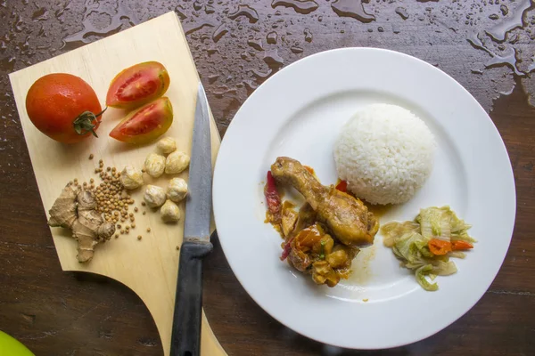 Tavuk soya sosu ile pirinç, tavuk yiyecek, Endonezya gıda | Asya gıda