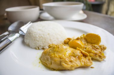 Yumurta soya sosu, tavuk soya sosu, Opor Ayam, tavuk suyu, Endonezya gıda | Assian gıda