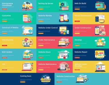 Web bakım kavramsal afiş