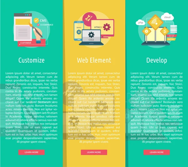 Concepto Banner Vertical Mantenimiento Web — Archivo Imágenes Vectoriales