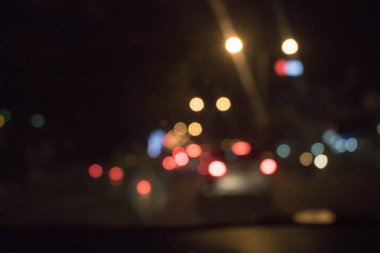 Bokeh şehrin gece şehir, şehir ışık bokeh