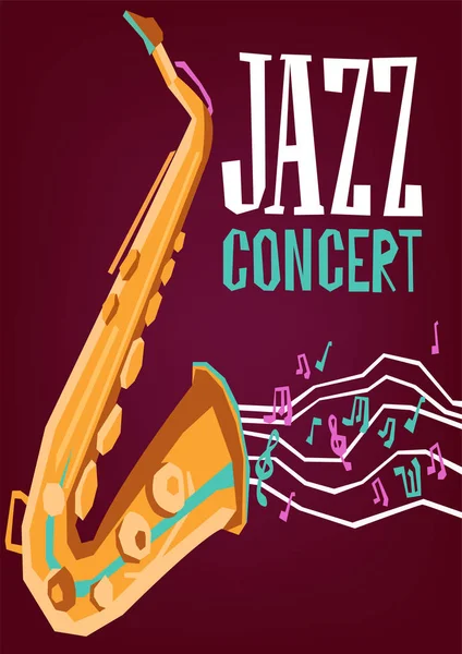 Conception Affiche Musique Jazz — Image vectorielle