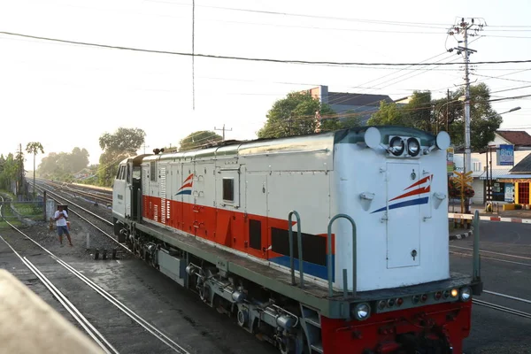 Stazione Indonesiano Treno Indonesiano Trasporti Ferroviari Treno Rotaia Jogja — Foto Stock