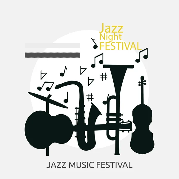 Musique Jazz Festival Concept Design — Image vectorielle