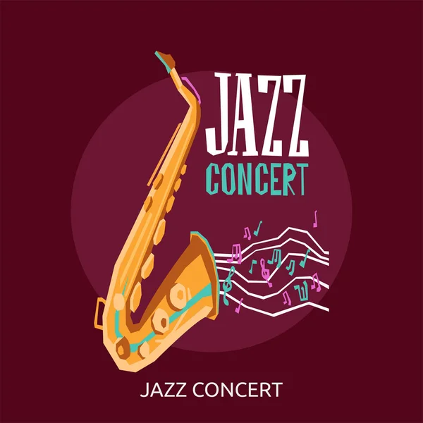 Jazz Concert Conceptontwerp — Stockvector