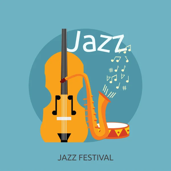 Jazz Festival Conceito Design — Vetor de Stock