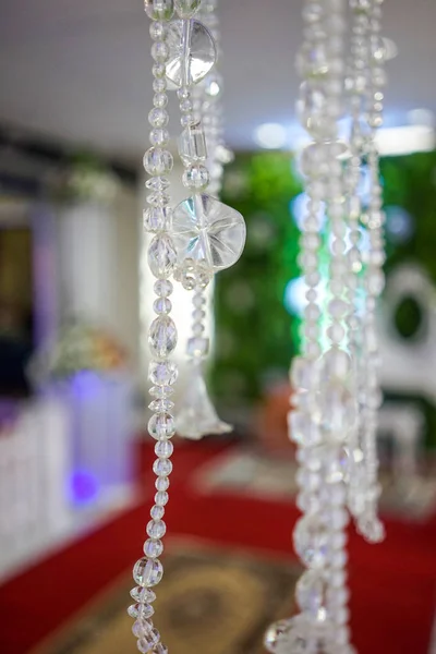 Bröllopsfest Med Blomma Dekoration Smycken — Stockfoto