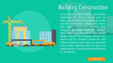 Bina inşaat kavramsal afiş