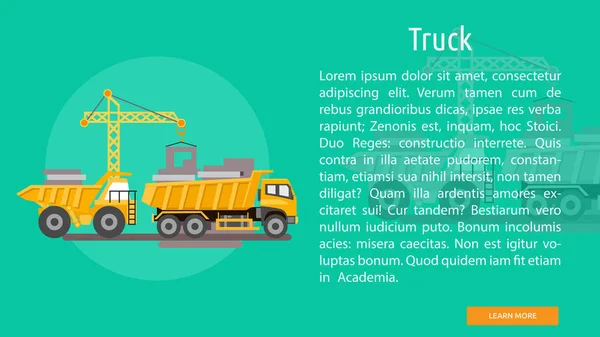 Konzeptionelles Banner Design Für Lkw — Stockvektor