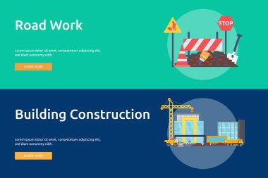 Yapı ve inşaat afiş kavramı