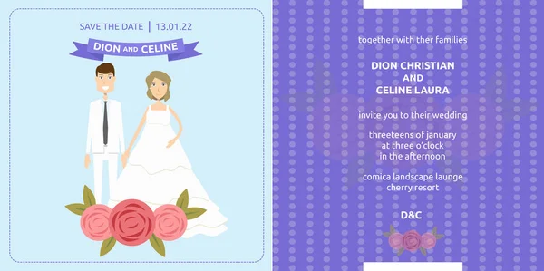 Modèle Est Concept Pour Invitation Mariage — Image vectorielle