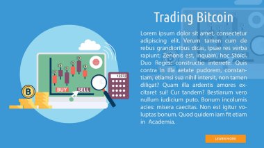 Ticaret Bitcoin kavramsal afiş