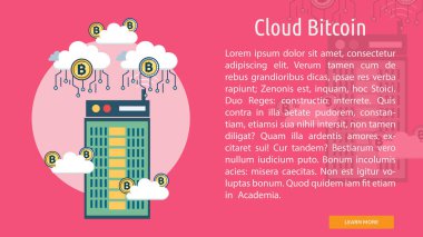 Bulut Bitcoin kavramsal afiş
