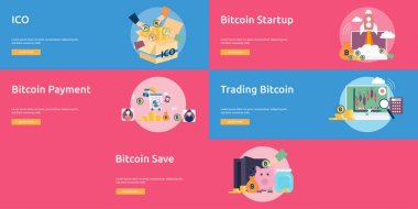 Cryptocurrency kavramsal Banner tasarımı
