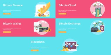 Cryptocurrency kavramsal Banner tasarımı