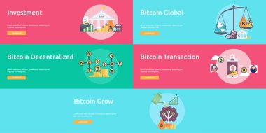 Cryptocurrency kavramsal Banner tasarımı