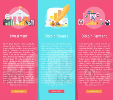 Cryptocurrency dikey Banner kavramı