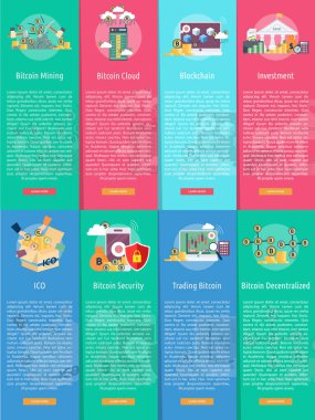 Cryptocurrency dikey Banner kavramı