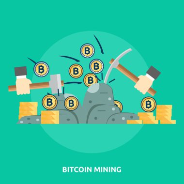 Simge madencilik Bitcoin Set tasarımı