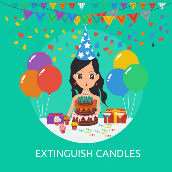 Velas Extinción Diseño Conceptual — Vector de stock